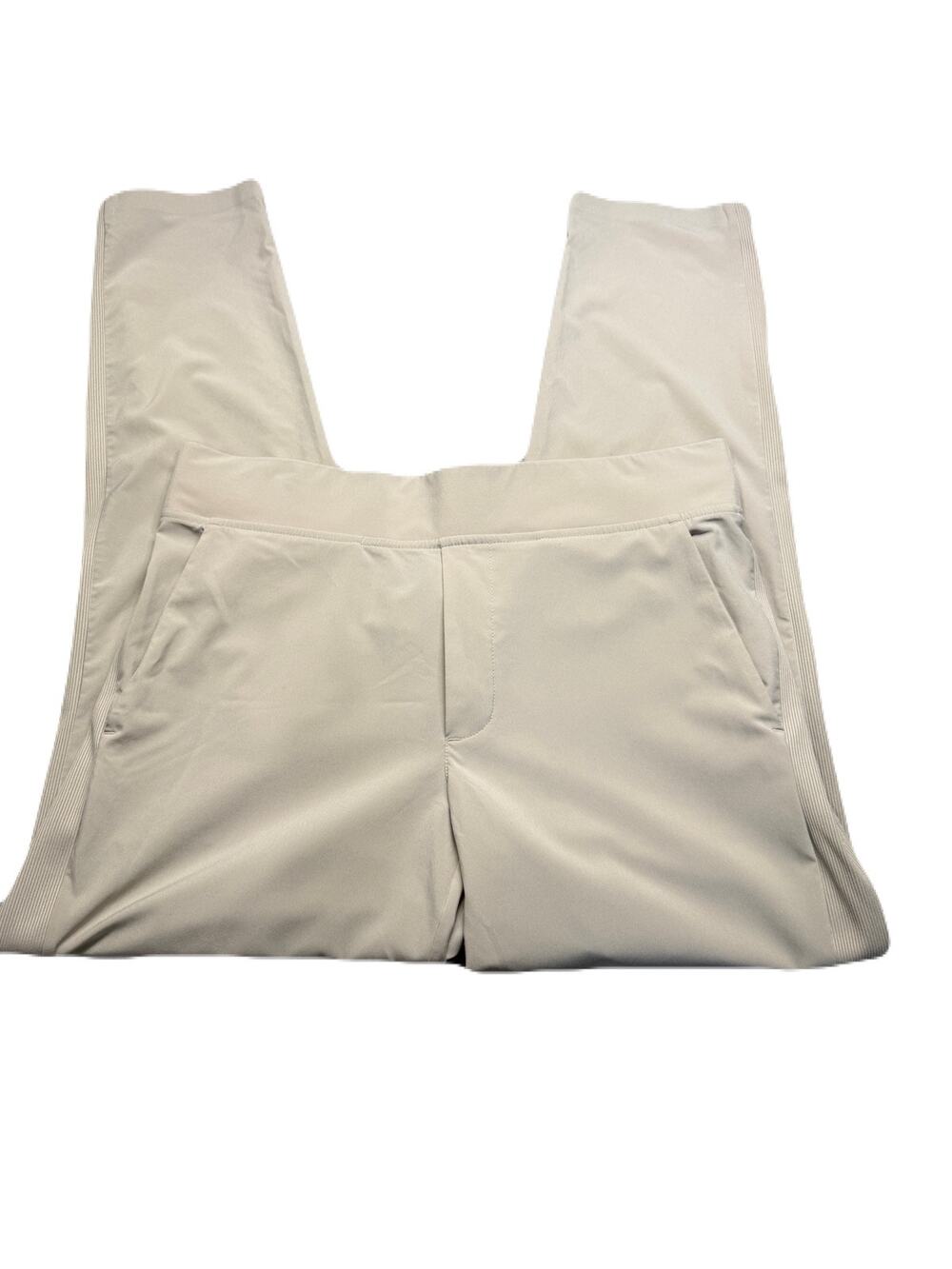 Athleta Brooklyn Ankle Pant Casual Travel Golf Elastic Waist Tan Beige Size 6